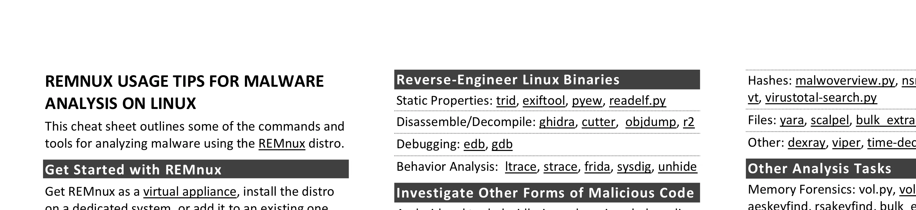 REMnux Usage Tips for Malware Analysis on Linux